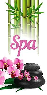 EPS 해외이미지 꽃 일러스트 타이포그라피 사람없음 뷰티 스파 조약돌 대나무 스파용품 해외일러스트 나무 식물 문자 돌_바위 오브젝트 파일형식 벡터 이미지허브