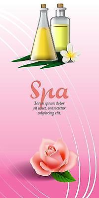 EPS 해외이미지 꽃 포스터 분홍색 일러스트 사람없음 스파 스파용품 아로마오일 해외일러스트 식물 컬러 오일_화장품 오브젝트 파일형식 벡터 이미지허브
