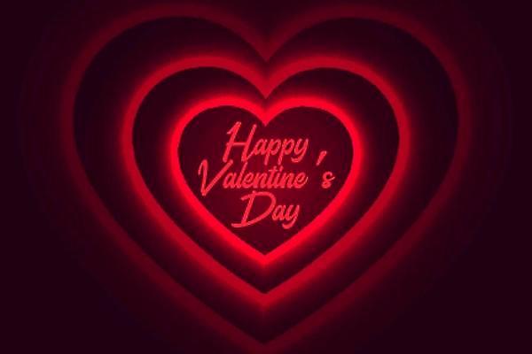 EPS 해외이미지 디자인 행복 백그라운드 일러스트 사랑 사람없음 빨간색 빛 하트 축하 네온 효과 해외일러스트 모양 감정 컬러 컨셉 파일형식 벡터 이미지허브