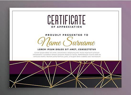 EPS 해외이미지 템플릿 일러스트 비즈니스 사람없음 보라색 검은색 흰색 직선 심플 증명서 해외일러스트 선 컬러 파일형식 벡터 이미지허브