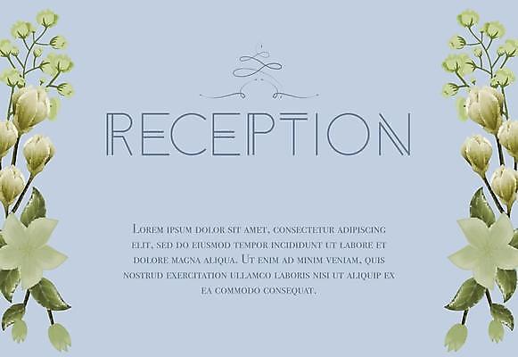 EPS 해외이미지 템플릿 하늘색 결혼 잎 일러스트 결혼식 타이포그라피 사람없음 청첩장 해외일러스트 식물 문자 카드_감사 이벤트 파란색 파일형식 벡터 이미지허브