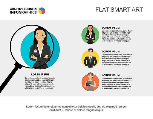 EPS 해외이미지 여자 남자 일러스트 비즈니스 돋보기 협력 들기 여러명 상반신 성인 팔짱 자료 인포그래픽 관찰 업무 비즈니스맨 비즈니스우먼 플랫 성인만 해외일러스트 다수 모션 사람 작업 직장인 파일형식 벡터 이미지허브