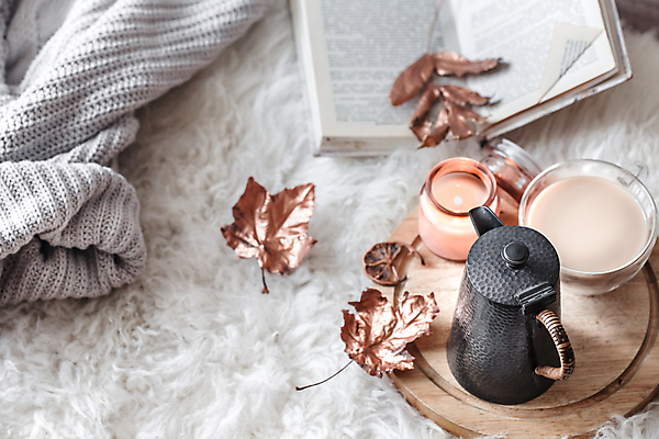 포토 JPG 해외이미지 단풍 낙엽 실내 사람없음 책 찻주전자 오브젝트 니트 향초 해외포토 상의 잎 초 주전자 내부 파일형식 이미지허브