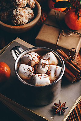 포토 JPG 해외이미지 빵 귤 실내 따뜻함 사람없음 책 선물상자 머그컵 달콤 감성 코코아 마시멜로우 나무그릇 시나몬스틱 코코아가루 팔각회향 해외포토 그릇 음료 음식 컨셉 과일 디저트 선물 내부 목재 컵 상자 맛 가루 향신료 시나몬 파일형식 이미지허브