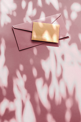 포토 JPG 해외이미지 종이 편지봉투 그림자 사람없음 햇빛 그늘 감성 연분홍색 카피스페이스 해외포토 분홍색 컨셉 봉투 태양 공백 편지 파일형식 이미지허브