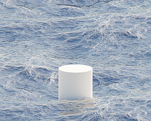 포토 JPG 해외이미지 물결 바다 백그라운드 사람없음 파란색 3D 원기둥 단상 포디움 해외포토 컬러 무대 원형 디지털합성 파일형식 이미지허브