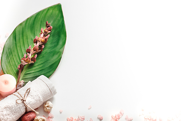 포토 JPG 해외이미지 사람없음 하이앵글 수건 오브젝트 스파용품 향초 드라이플라워 바디케어 열대잎 입욕소금 해외포토 꽃 뷰포인트 잎 초 위생용품 스파 미용용품 소금 파일형식 이미지허브