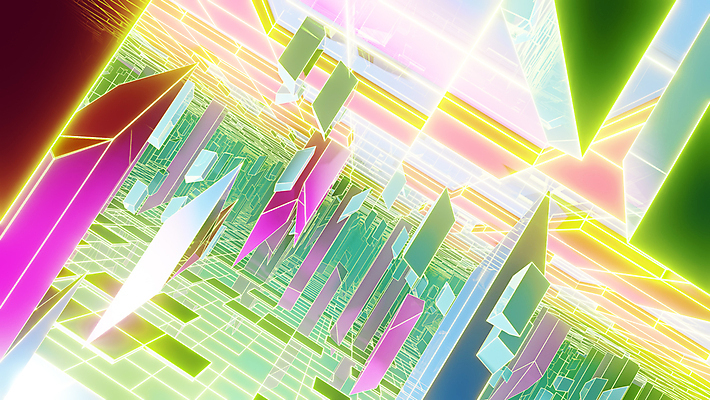 포토 해외이미지 백그라운드 미래 사람없음 빛 컬러풀 3D 디지털 공간 화려 사이버 디지털합성 네온 펑크 홀로그램 지오메트릭 사이버펑크 해외포토 컬러 컨셉 파일형식 SF 이미지허브