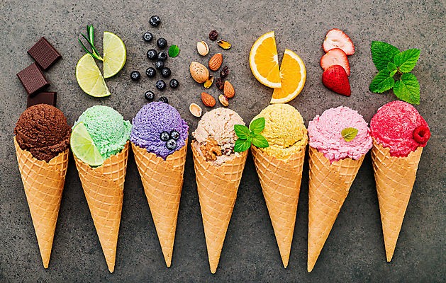 포토 JPG 해외이미지 오렌지 딸기 사람없음 초콜릿 견과류 민트 블루베리 산딸기 라임 아이스크림콘 콘아이스크림 해외포토 과일 아이스크림 디저트 허브 콘 파일형식 이미지허브