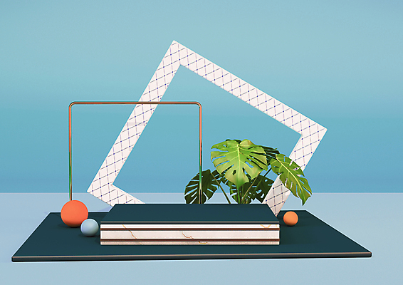 JPG 해외이미지 백그라운드 사람없음 파란색 3D 받침대 해외포토 포토 컬러 디지털합성 파일형식 이미지허브