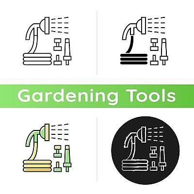 EPS 해외이미지 일러스트 사람없음 세트 원형 원예 물호스 원예용품 해외일러스트 도형 생활용품 취미 호스 파일형식 벡터 이미지허브