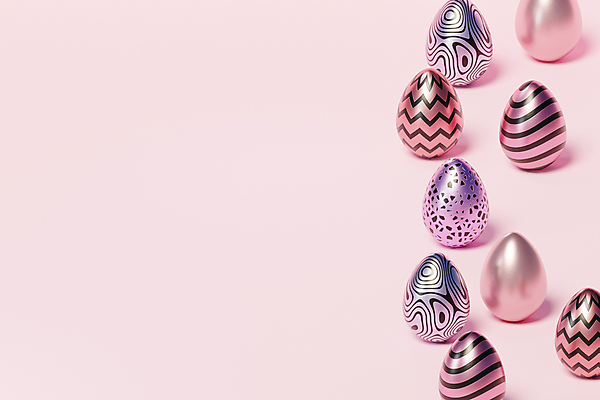 포토 JPG 해외이미지 분홍색 사람없음 3D 계란 여러개 기하학 카피스페이스 분홍색배경 미니멀 해외포토 컬러 다수 백그라운드 무늬 알 공백 디지털합성 파일형식 이미지허브