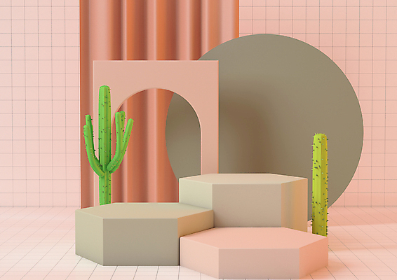 JPG 해외이미지 분홍색 백그라운드 사람없음 3D 받침대 해외포토 포토 컬러 디지털합성 파일형식 이미지허브