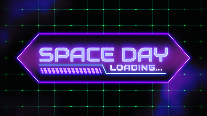 JPG 해외이미지 영어 기념일 선 일러스트 타이포그라피 사람없음 우주 디지털 데이 네온 로딩 해외일러스트 문자 이벤트 파일형식 이미지허브