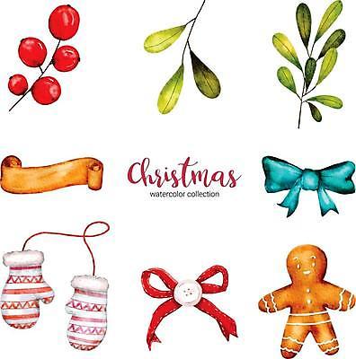 EPS 해외이미지 리본 잎 크리스마스 일러스트 타이포그라피 글자캘리그라피 사람없음 진저맨 호랑가시나무열매 손모아장갑 해외일러스트 식물 문자 기념일 열매 장갑 캘리그라피 진저쿠키 파일형식 벡터 이미지허브