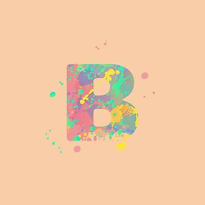 EPS 해외이미지 일러스트 대문자 타이포그라피 사람없음 컬러풀 물감 B 심볼 스플래쉬 해외일러스트 문자 알파벳 영어 컬러 미술도구 파일형식 벡터 이미지허브