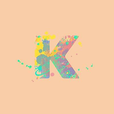 EPS 해외이미지 일러스트 대문자 타이포그라피 사람없음 컬러풀 물감 심볼 K 스플래쉬 해외일러스트 문자 알파벳 영어 컬러 미술도구 파일형식 벡터 이미지허브