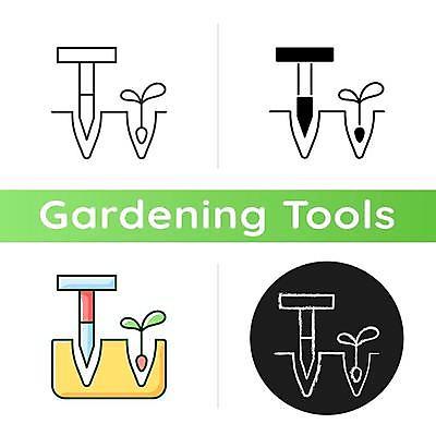 EPS 해외이미지 일러스트 사람없음 세트 새싹 원형 원예 땅파기 원예용품 해외일러스트 도형 식물 생활용품 취미 파일형식 벡터 이미지허브