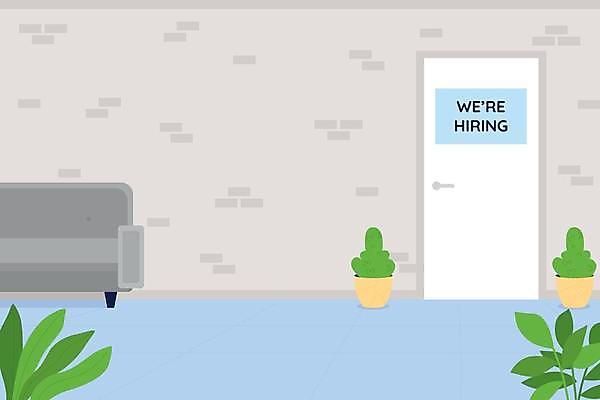 EPS 해외이미지 일러스트 회사 비즈니스 직장 사람없음 사무실 문 구직 복도 기회 고용 채용 해외일러스트 컨셉 파일형식 벡터 이미지허브