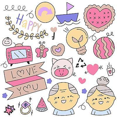 EPS 해외이미지 여자 노년 남자 행복 화살표 별 나비 스티커 일러스트 수박 상반신 두명 텔레비전 반지 풀잎 커피잔 종이배 하트쿠션 손그림 엘리먼트 전구모양 노인만 해외일러스트 자연요소 모양 감정 커피 곤충 쿠션 잎 과일 전구 장신구 잔 사람 성인 전자제품 하트 풀_식물 종이접기 성인만 파일형식 벡터 이미지허브