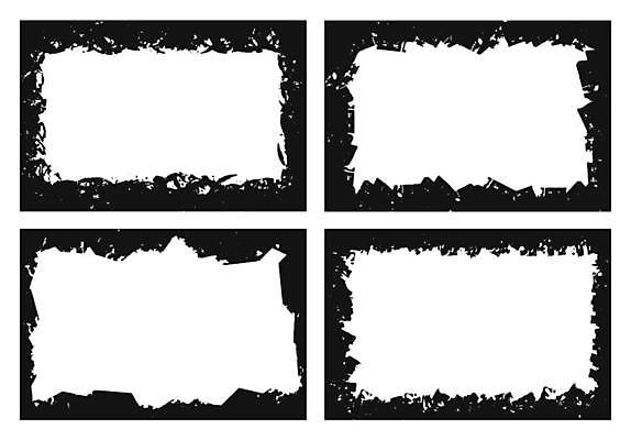 EPS 해외이미지 템플릿 디자인 백그라운드 일러스트 추상 잉크 프레임 미술 장식 세트 검은색 어둠 페인트 손상 흰색 붓 거친 수집 고민 질감 그런지 옛날 타격 해외일러스트 감정 컬러 컨셉 무늬 모션 문화예술 파일형식 벡터 이미지허브
