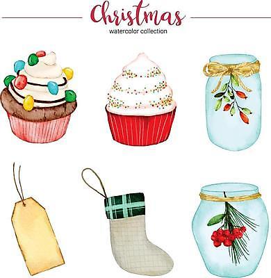 EPS 해외이미지 크리스마스 일러스트 유리병 타이포그라피 글자캘리그라피 사람없음 꼬리표 컵케이크 산타양말 호랑가시나무열매 해외일러스트 문자 기념일 열매 캘리그라피 병_용기 라벨 케이크 파일형식 벡터 이미지허브