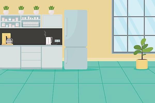 EPS 해외이미지 일러스트 회사 비즈니스 휴식 직장 사람없음 사무실 심플 탕비실 해외일러스트 컨셉 휴게실 파일형식 벡터 이미지허브