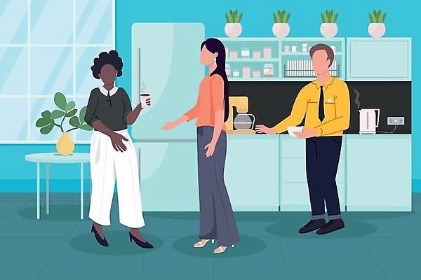 EPS 해외이미지 전신 여자 남자 커피 흑인 일러스트 직장 대화 들기 성인 세명 사무실 업무 비즈니스맨 비즈니스우먼 만화 동료 청록색 성인만 해외일러스트 서양인 음료 컬러 회사 비즈니스 관계 모션 말하기 사람 작업 직장인 파일형식 벡터 이미지허브