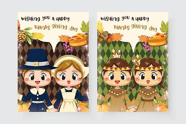 EPS 해외이미지 배너 여자 열매 남자 어린이 말풍선 단풍 낙엽 패턴 일러스트 호박 손짓 소년 여러명 상반신 반짝임 세트 손잡기 도토리 솔방울 추수감사절 인디언의상 어린이만 해외일러스트 식물 기독교 다수 잎 무늬 채소 모션 사람 견과류 전통의상 파일형식 벡터 이미지허브