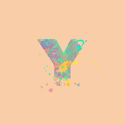 EPS 해외이미지 일러스트 대문자 타이포그라피 사람없음 컬러풀 물감 심볼 Y 스플래쉬 해외일러스트 문자 알파벳 영어 컬러 미술도구 파일형식 벡터 이미지허브