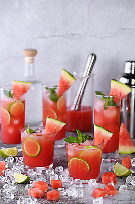 포토 JPG 해외이미지 잔 수박 사람없음 얼음 도구 칵테일 과실주 민트 라임 브랜디 해외포토 자연요소 식기 과일 주류 허브 파일형식 이미지허브