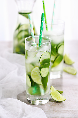 포토 JPG 해외이미지 오이 잔 빨대 사람없음 칵테일 과실주 민트 라임 모히토 브랜디 해외포토 식기 채소 과일 주류 허브 파일형식 이미지허브
