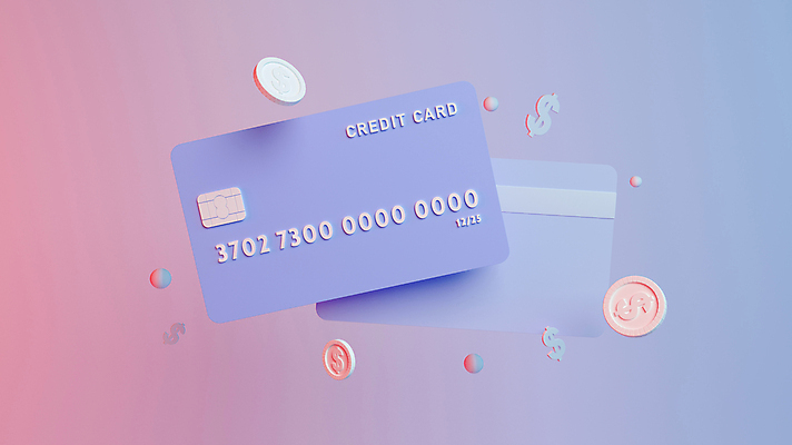 포토 JPG 해외이미지 분홍색 사람없음 파란색 쇼핑 3D 달러 동전 신용카드 해외포토 컬러 돈 금융 디지털합성 파일형식 이미지허브