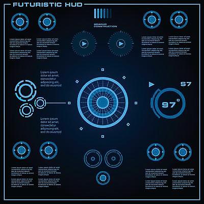 EPS 해외이미지 일러스트 사람없음 디지털 사이버 UI 인터페이스 SF 해외일러스트 파일형식 벡터 이미지허브