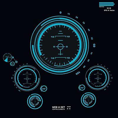 EPS 해외이미지 일러스트 사람없음 디지털 사이버 UI 인터페이스 SF 해외일러스트 파일형식 벡터 이미지허브