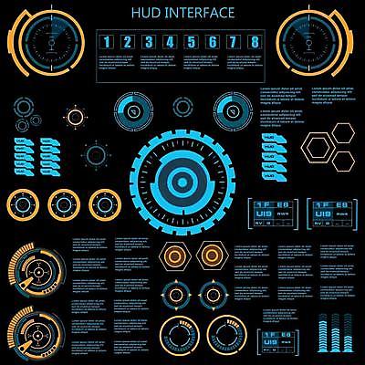 EPS 해외이미지 일러스트 사람없음 디지털 인포그래픽 사이버 UI 인터페이스 SF 해외일러스트 파일형식 벡터 이미지허브