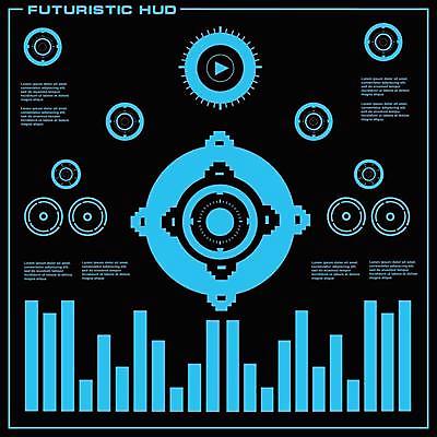 EPS 해외이미지 일러스트 사람없음 디지털 인포그래픽 사이버 UI 인터페이스 SF 해외일러스트 파일형식 벡터 이미지허브