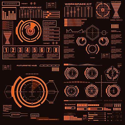 EPS 해외이미지 일러스트 사람없음 디지털 인포그래픽 사이버 UI 인터페이스 SF 해외일러스트 파일형식 벡터 이미지허브