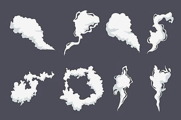 EPS 해외이미지 일러스트 사람없음 세트 연기 시각효과 효과 해외일러스트 파일형식 벡터 이미지허브