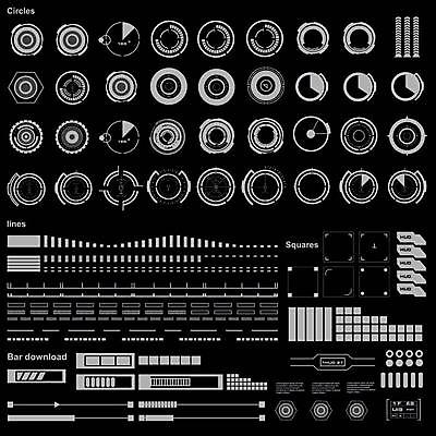 EPS 해외이미지 일러스트 사람없음 디지털 인포그래픽 사이버 UI 인터페이스 SF 해외일러스트 파일형식 벡터 이미지허브