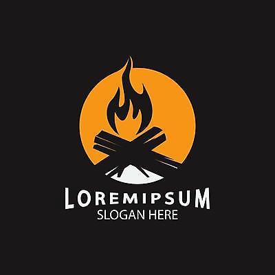 EPS 해외이미지 일러스트 사람없음 뜨거움 원형 장작 모닥불 심볼 엘리먼트 해외일러스트 도형 불 파일형식 벡터 이미지허브
