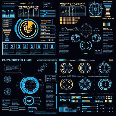 EPS 해외이미지 일러스트 사람없음 디지털 인포그래픽 사이버 UI 인터페이스 SF 해외일러스트 파일형식 벡터 이미지허브