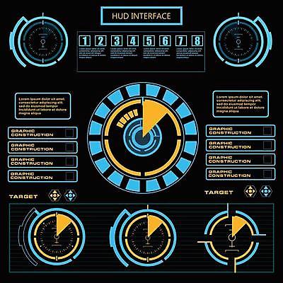 EPS 해외이미지 일러스트 사람없음 디지털 인포그래픽 사이버 UI 인터페이스 SF 해외일러스트 파일형식 벡터 이미지허브