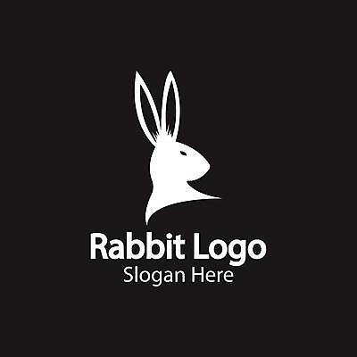 EPS 해외이미지 동물 디자인 일러스트 사람없음 검은색 토끼 심볼 심플 해외일러스트 컬러 포유류 반려동물 파일형식 벡터 이미지허브