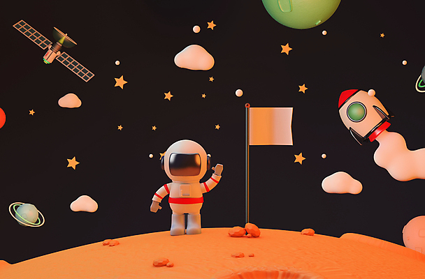 포토 JPG 해외이미지 전신 별 한명 서기 사람 3D 우주 검은색 행성 인공위성 로켓 우주비행사 깃발 우주선 손인사 우주복 해외포토 자연요소 1 옷 컬러 통신 모션 인사 디지털합성 파일형식 이미지허브