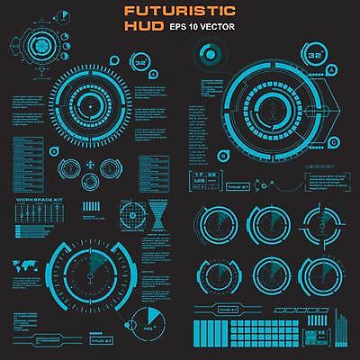 EPS 해외이미지 디자인 백그라운드 컨셉 일러스트 추상 미래 사람없음 그래픽 파란색 디지털 스크린 정보 원형 사이버 레이아웃 시스템 계기판 인터페이스 가상 인터랙티브 해외일러스트 도형 컬러 무늬 파일형식 벡터 이미지허브