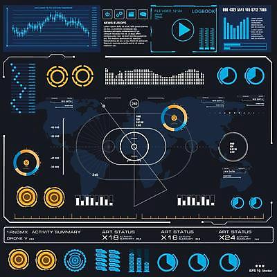 EPS 해외이미지 일러스트 사람없음 디지털 인포그래픽 사이버 UI 인터페이스 SF 해외일러스트 파일형식 벡터 이미지허브