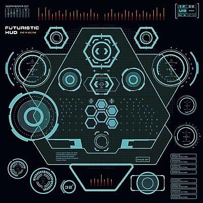 EPS 해외이미지 일러스트 사람없음 디지털 인포그래픽 사이버 UI 인터페이스 SF 해외일러스트 파일형식 벡터 이미지허브