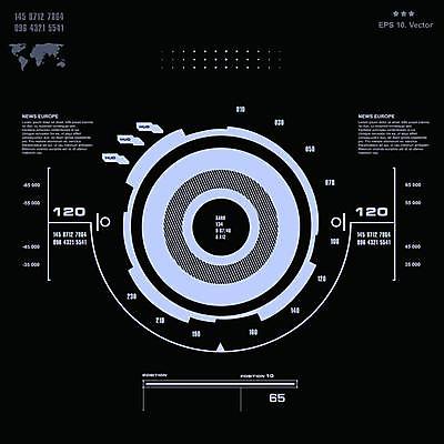 EPS 해외이미지 일러스트 사람없음 디지털 인포그래픽 사이버 UI 인터페이스 SF 해외일러스트 파일형식 벡터 이미지허브