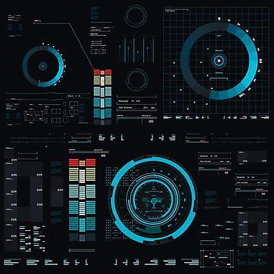 EPS 해외이미지 일러스트 사람없음 디지털 인포그래픽 사이버 UI 인터페이스 SF 해외일러스트 파일형식 벡터 이미지허브